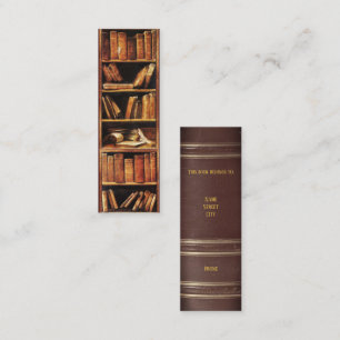 (Customisable) Bookmark for Bookworms Mini Business Card