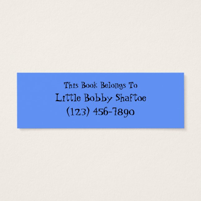 Customisable Bookmarks (Back)