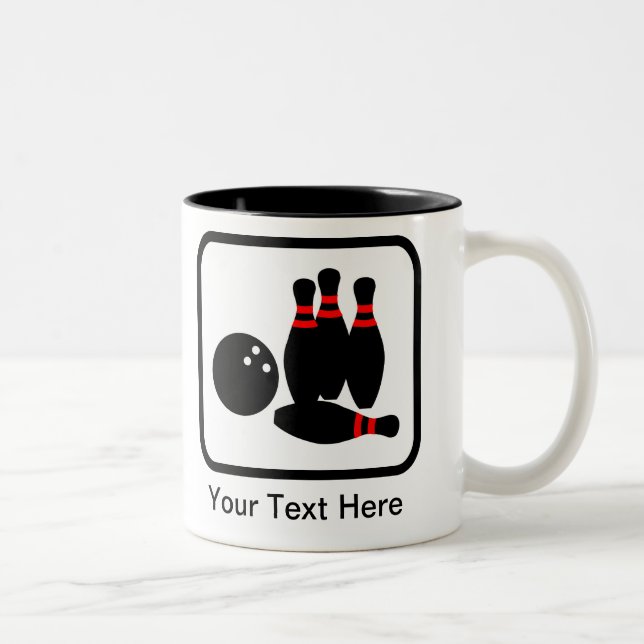 Customisable Bowling Logo Two-Tone Coffee Mug (Right)