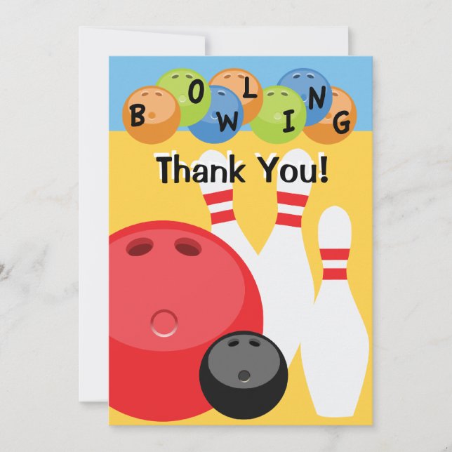 Customisable Bowling Thank You (Front)