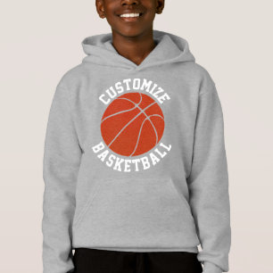 Customisable Boys Basketball Hoodie Sweatshirt