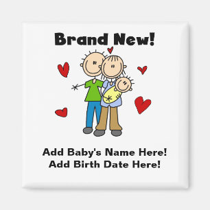 Customisable Brand New Baby Magnet