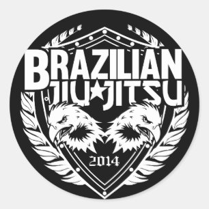 Customisable Brazilian Jiu-Jitsu Classic Round Sticker