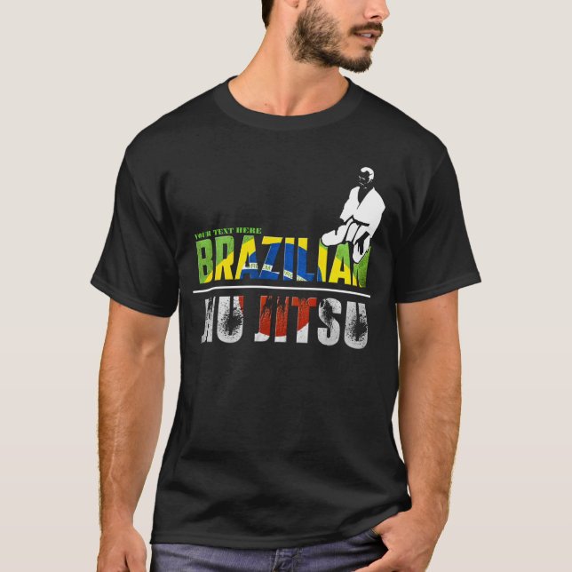 Customisable Brazilian Jiu-Jitsu T-Shirt (Front)