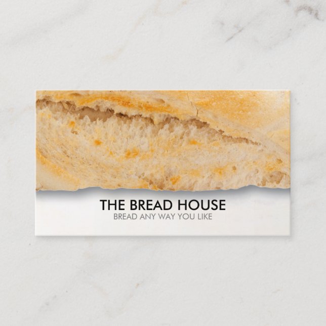 Customisable Bread Bakery Food Business Card (Front)