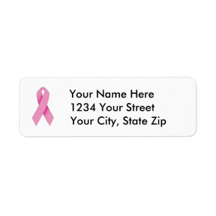 Customisable Breast Cancer Awareness Address Label