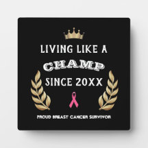 Customisable Breast Cancer Survivor laurel leaves