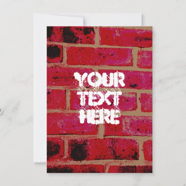 Customisable brick wall card (Front)