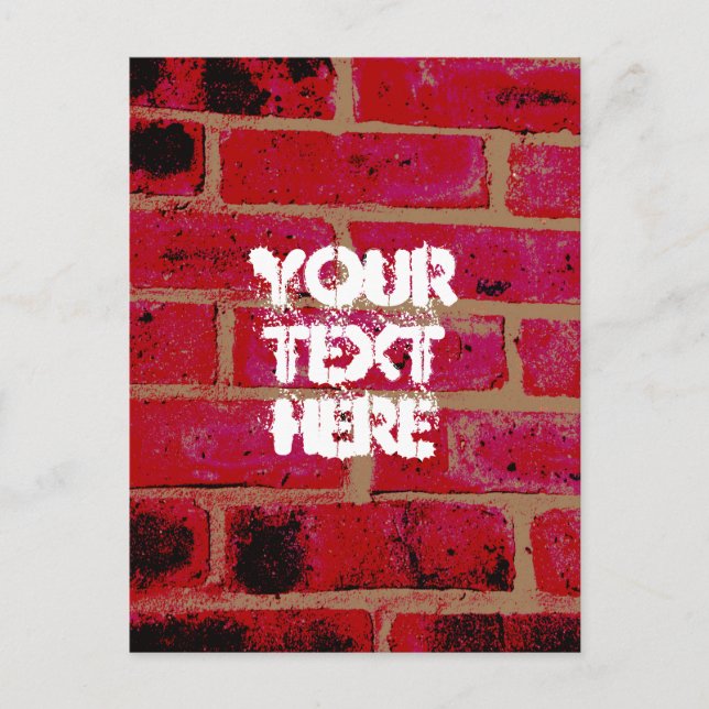 Customisable brick wall postcard (Front)