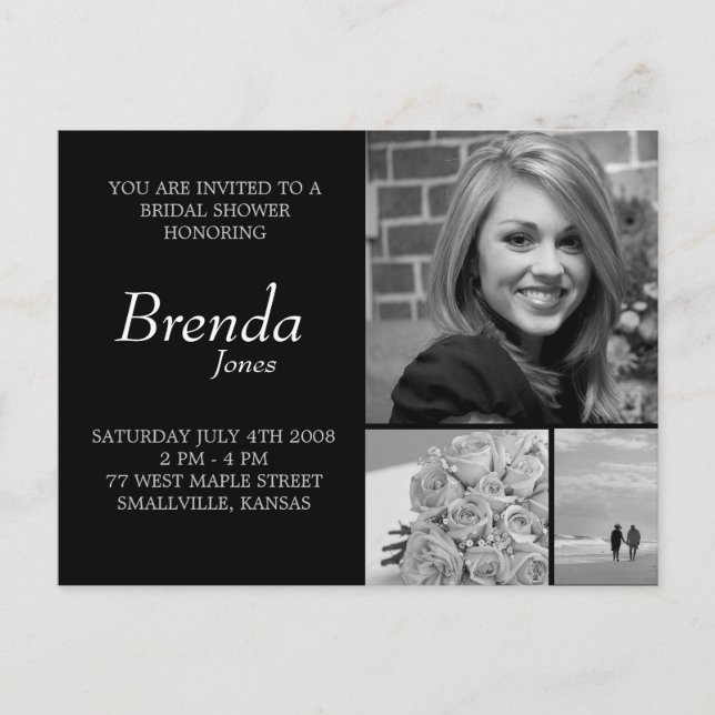 Customisable Bridal Shower Postcard (Front)