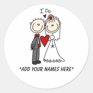 Customisable Bride and Groom Stickers