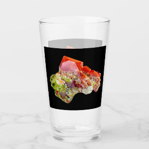 Customisable Bright Red Wulfenite Crystal Art Glass