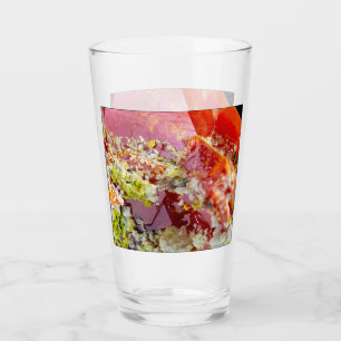 Customisable Bright Red Wulfenite Crystal Water Glass