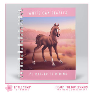 Customisable Brown Chestnut Foal Notebook