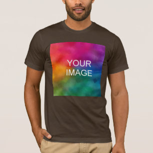 Customisable Brown Colour Template Add Image Logo T-Shirt
