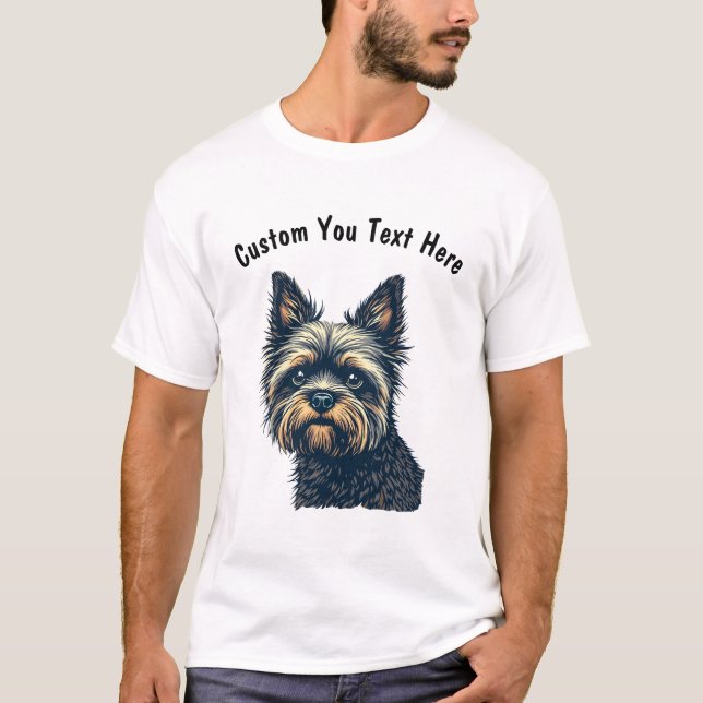Customisable Brussels Griffon Dog T-Shirt (Front)