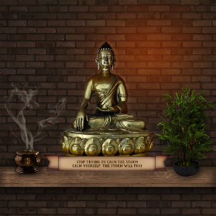 (Customisable) Buddha Statuette Standing Photo Sculpture