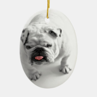 Customisable Bulldog Ceramic Tree Decoration