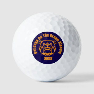 Customisable Bulldog School Mascot Golf Balls