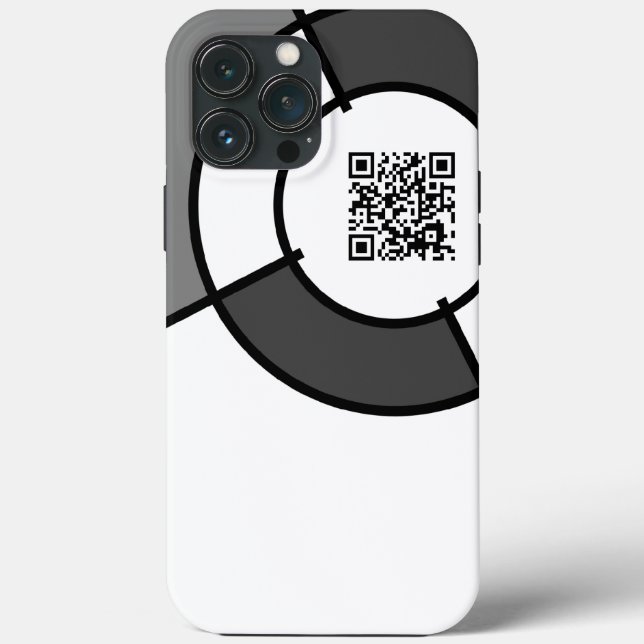 customisable bullseye QR code iPhone Case (Back)