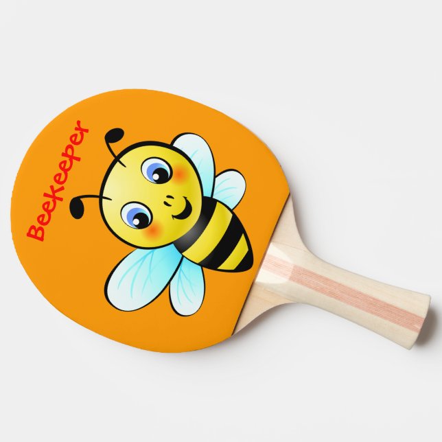 Customisable Bumblebee Ping Pong Paddle (Side)