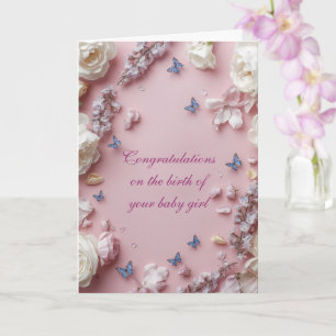 Customisable Bunny Congratulations on the birth Card