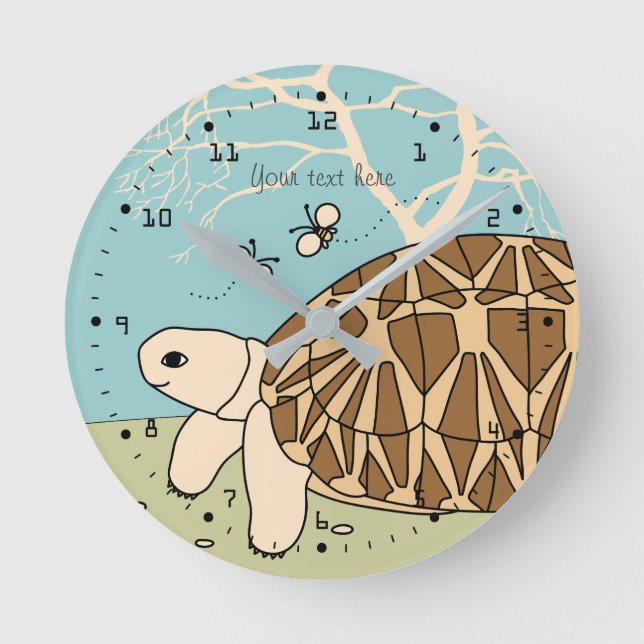 Customisable Burmese Star Tortoise Clock (Front)