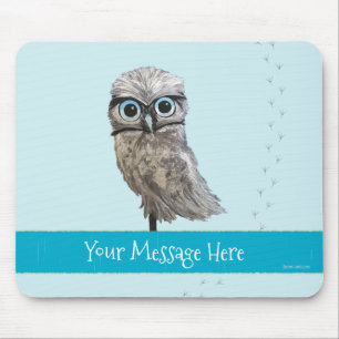 Customisable Burrowing Owl Coastal Art Mouse Mat