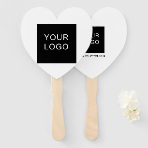 Customisable Business Add Logo Modern White Hand Fan
