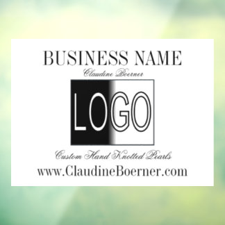 Customisable Business Artist Crafter Upload Logo Window Cling
