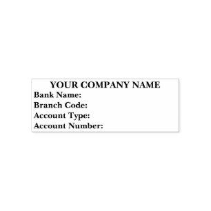 Customisable Business Banking Information Self-inking Stamp