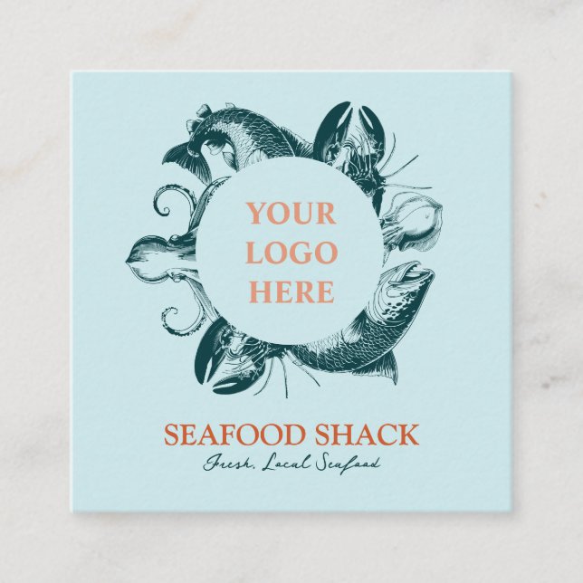 Customisable Business Card for Seafood Restaurant (Front)