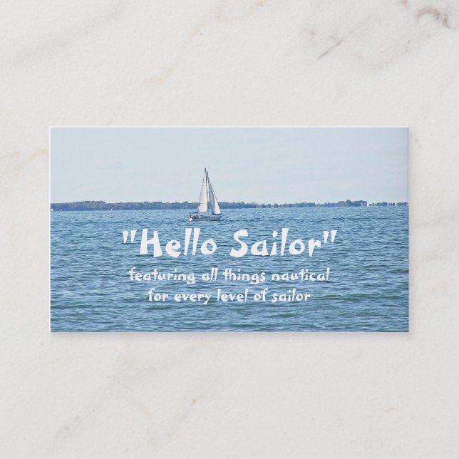 Customisable Business Card, NAUTICAL THEME Business Card (Front)