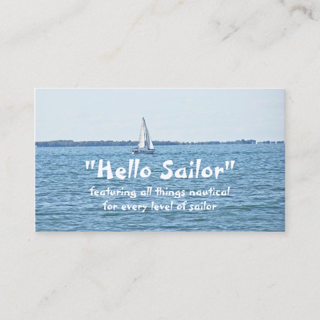 Customisable Business Card, NAUTICAL THEME Business Card (Front)