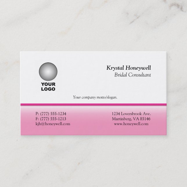 Customisable Business Cards w Logo (Front)