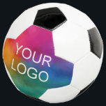 Customisable Business Company Logo Image Template Football<br><div class="desc">Add Company Business Logo Image Create Your Own Elegant Soccer Ball.</div>