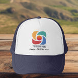 Customisable Business Logo Company Marketing Trucker Hat<br><div class="desc">Simple,  chic marketing hat for a modern business or corporation looking for a client gift for customers or employees. Add your custom corporate logo and name on this company cap.</div>