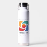 Customisable Business Logo Company Marketing Water Bottle<br><div class="desc">Simple,  chic marketing water bottle for a modern business or corporation looking for a client gift for customers or employees. Add your custom corporate logo and name.</div>