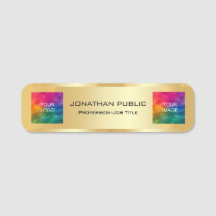 Customisable Business Logo Employee Photo Here Name Tag