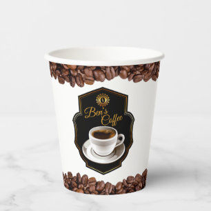 Customisable Business Name Coffee Shops  Paper Cups