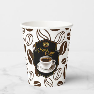Customisable Business Name For Coffee Shops Paper Cups
