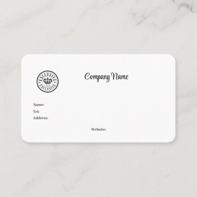 Customisable Business or Service  you can add pict Business Card (Front)