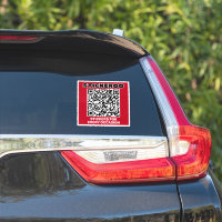 Customisable Business Promotion QR Code Car Decal 