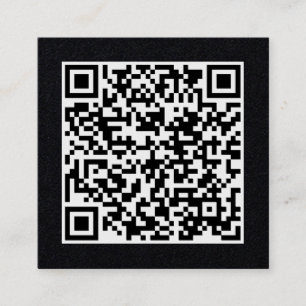 Customisable Business QR Code Minimal Black Square Business Card