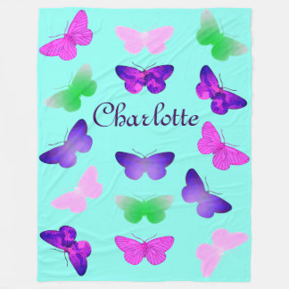 Customisable Butterfly Fleece Blanket