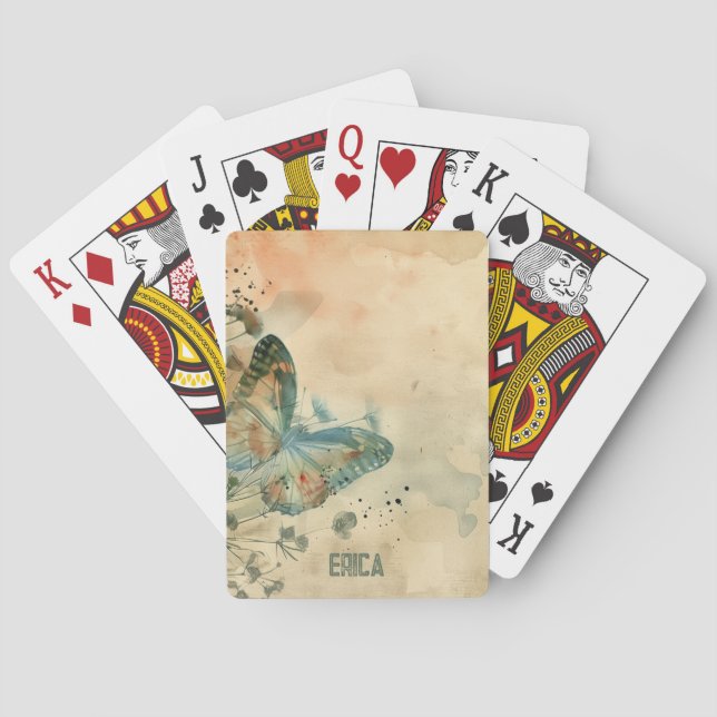 Customisable Butterfly Playing Cards (Back)