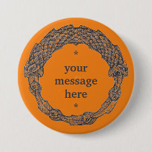 Customisable Button OUROBOROS black/turmeric