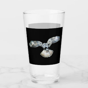 Customisable Buzzard Fanned Wings Drinking Glass
