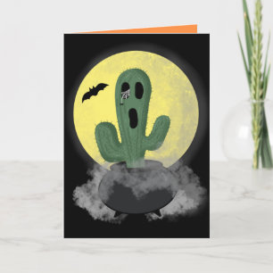 Customisable Cactus Halloween Card