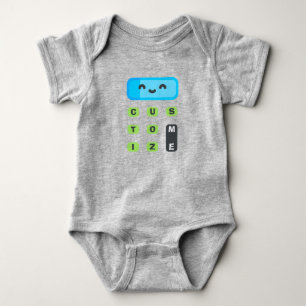 Customisable Calculator Baby for Future Geniuses Bodysuit